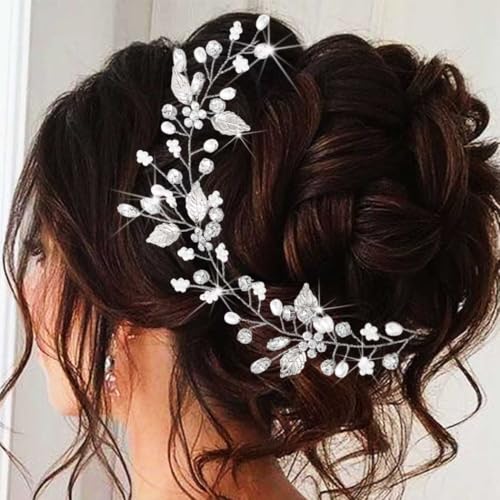 Unicra Haarkamm, mit Kristallen, Haarschmuck, für Braut, Hochzeit, Blume, Haarteile für Frauen und Mädchen von Unicra