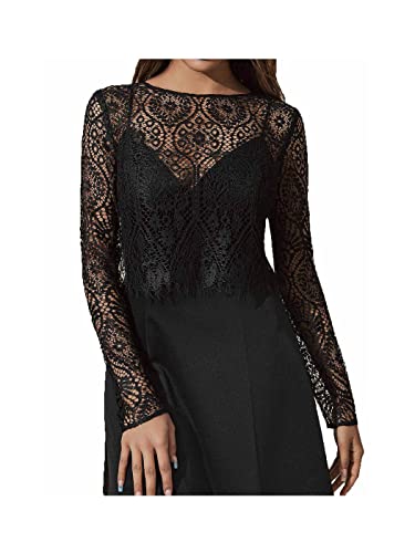 Unicra Braut Spitze Bolero Langarm Hochzeit Bolero Spitze Topper Spitze Braut Crop Top Kleid Umhang Jacke Zubehör für Frauen und Brautjungfer （S） von Unicra