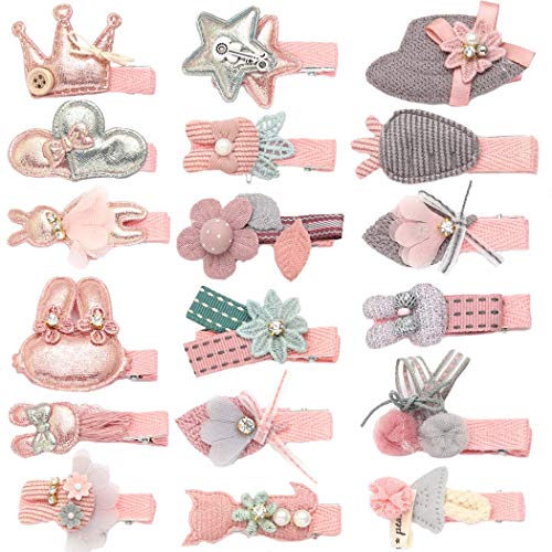 Unicra Haarspangen 18 PCS Baby Kleinkind Bogen Haarspangen Haarteile Zubehör Geschenksets für Mädchen von Unicra