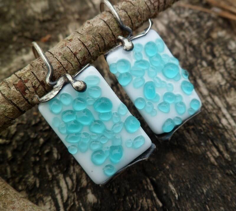 Muranoglas Tropfen Ohrringe Handgemachter Tack Fusing Schmuck Muranoglas Tropfen Ohrringe Handgemachter Tack Fusing Schmuck von UnicsHandmade