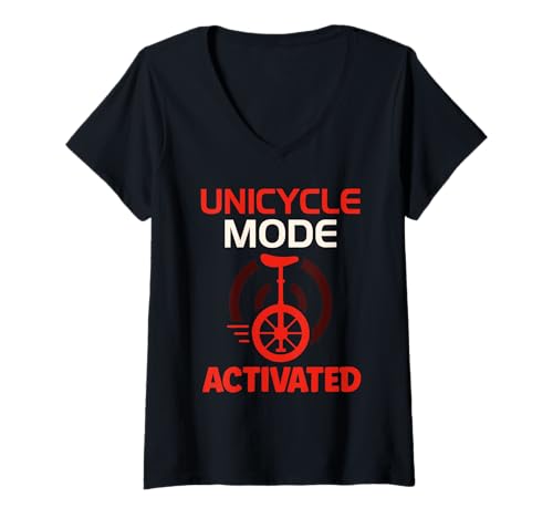 Damen Einradfahrer, Einrad, Circus Balance, Extremsport, Humor T-Shirt mit V-Ausschnitt Damen Einradfahrer, Einrad, Circus Balance, Extremsport, Humor T-Shirt mit V-Ausschnitt von Unicycle Club Circus Performer Balance Skills