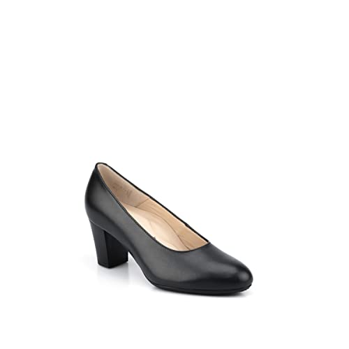 Uniform-Shoes Schwarz Leather Pumps für Damen Barcelona Wide 42.0 - SEDEX-Mitglied Fabrik; LWG-zertifizierte Lieferanten; Made in Portugal; von Uniform-Shoes