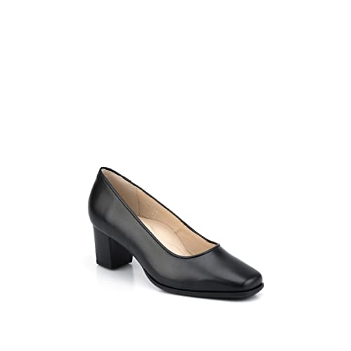 Uniform-Shoes Schwarz Leather Pumps für Damen TUY Wide 36.0 - SEDEX-Mitglied Fabrik; LWG-zertifizierte Lieferanten; Made in Portugal; von Uniform-Shoes