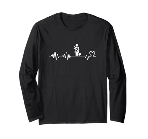 Housekeeping Heartbeat Woman Lustige Haushälterin Langarmshirt Housekeeping Heartbeat Woman Lustige Haushälterin Langarmshirt von Uniformes De Limpieza Para Mujer Diseños