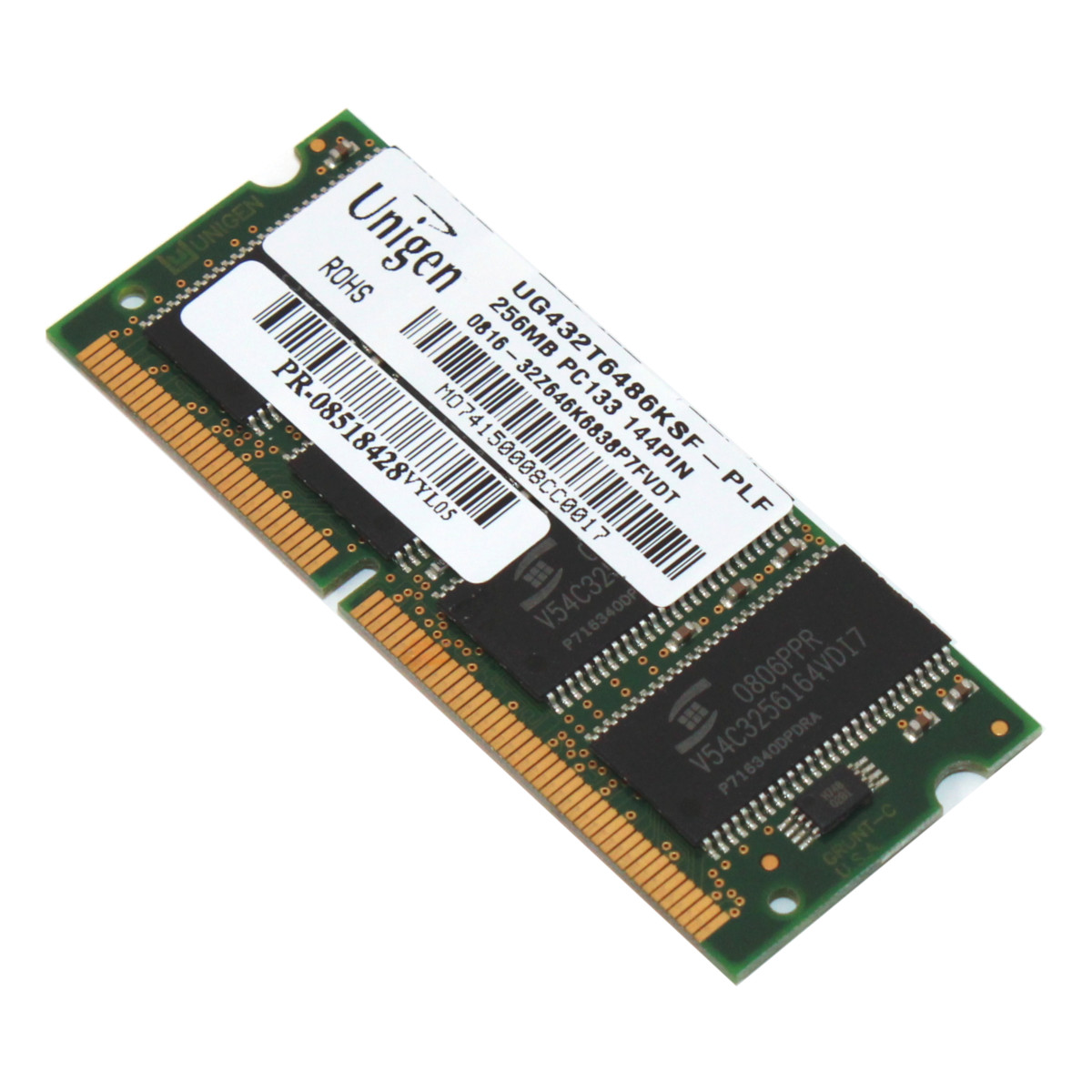 Unigen UG432T6486KSF-PLF 256MB SDRAM PC-133 144 Pin Arbeitsspeicher SO-DIMM Unigen UG432T6486KSF-PLF 256MB SDRAM PC-133 144 Pin Arbeitsspeicher SO-DIMM von Unigen