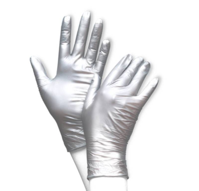 Unigloves® Nitril-Handschuhe FANCY® Silver Einweghandschuhe - puderfrei, latexfrei, nitril (100-St) von Unigloves®