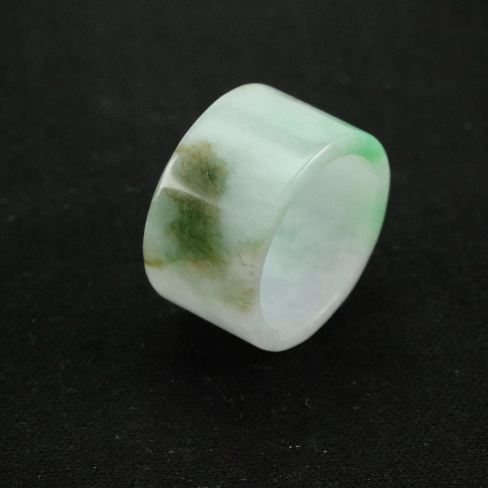 Süßer Glossy Straight Cut Ring Größe 10, 5 Burma Natürliche Jadeit Jade von UnijadeStore