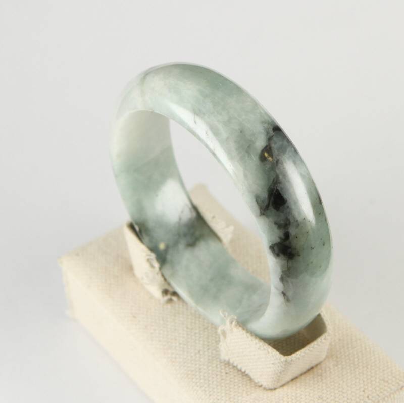 Zertifizierte 56mm Burma Jadeit Jade Multi Grün Unbehandelte Ungefärbte Armreif von UnijadeStore