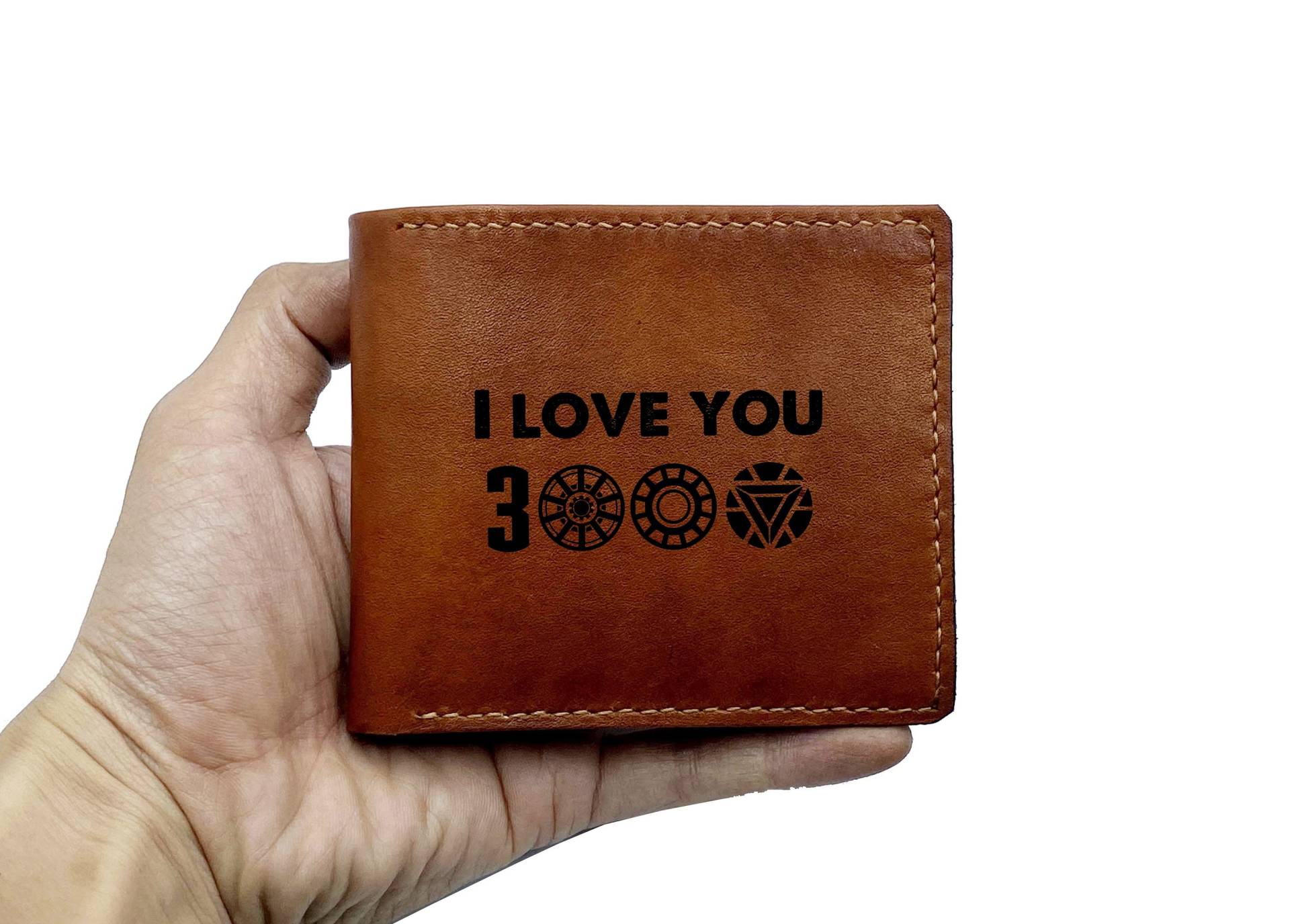I Love You 3000 Ironman Zitat Männer Brieftasche, Einfache Personalisierte Geschenke, Benutzerdefinierte Geburtstag Jubiläum Geschenk Für Papa von Unik4art
