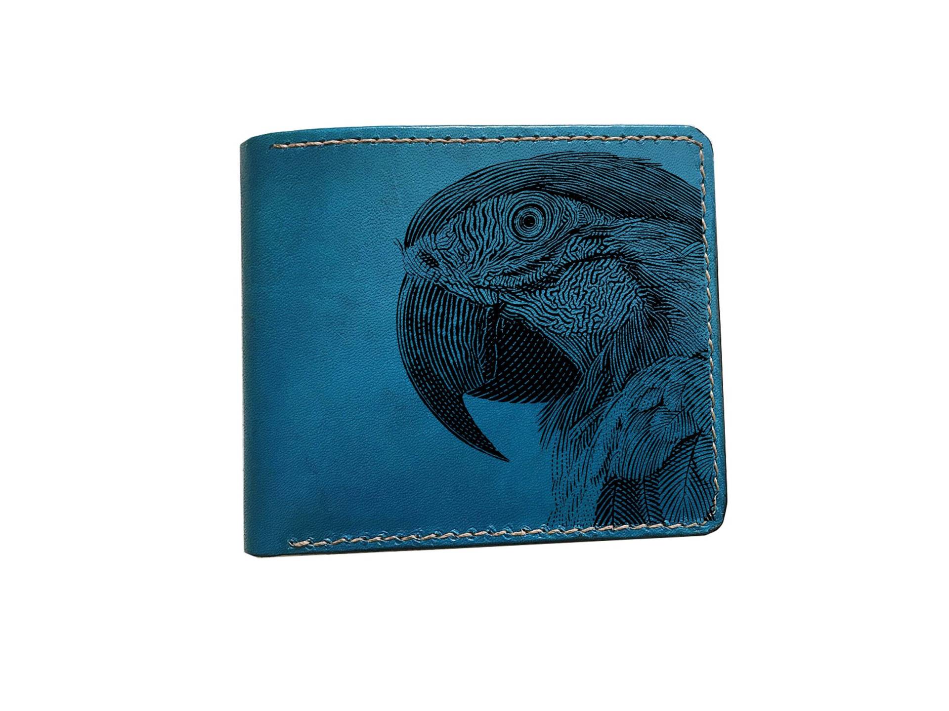 Papagei Zeichnung Muster Herren Brieftasche, Tier Maßgeschneiderte Vogel Männer Geschenk, Geburtstagsgeschenk Für Freund, Vater, Vogelliebhaber von Unik4art