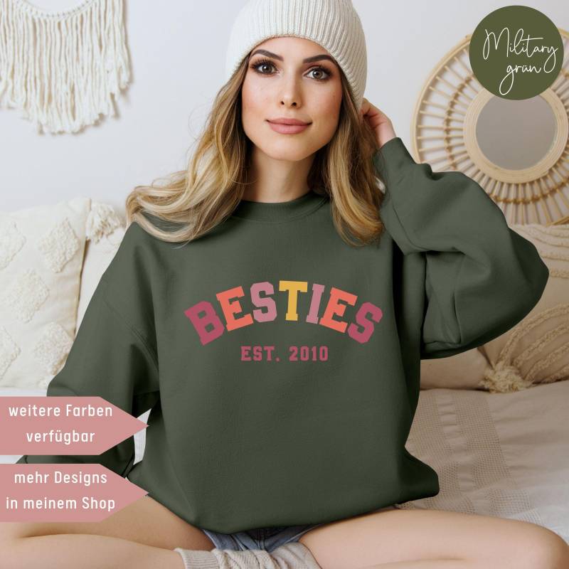 Besties Pullover Personalisiert Geschenk Für Freundin Schwester Frauen Bestie Pulli Bff Beste von UnikatUniversum