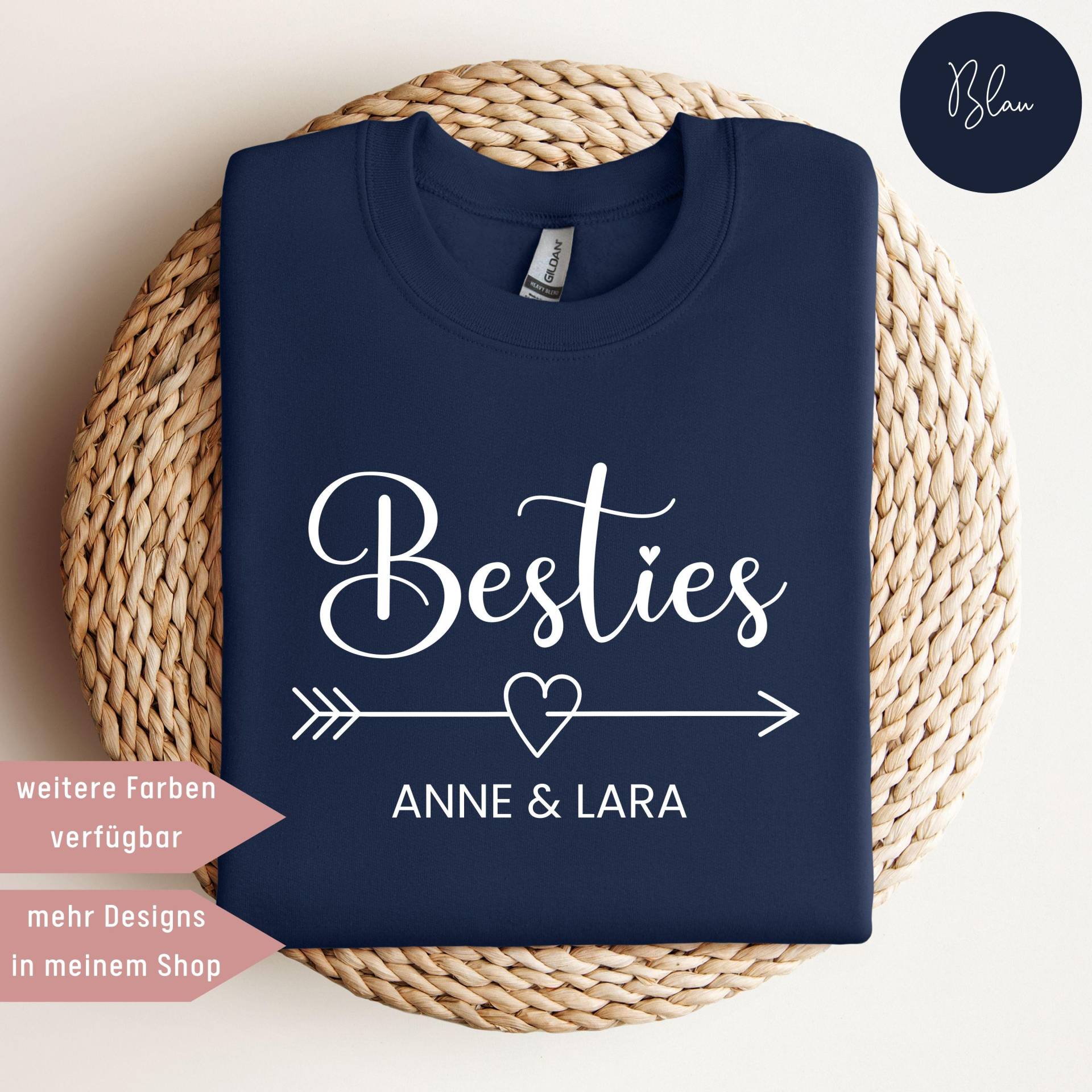 Besties Pullover Personalisiert Geschenk Für Freundin Schwester Frauen Bestie Pulli Bff Geschenke Beste von UnikatUniversum