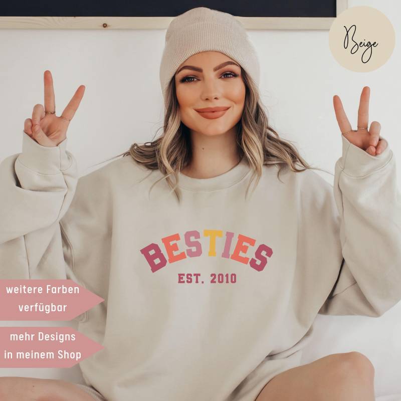 Besties Pullover Personalisiert Geschenk Für Freundin Schwester Frauen Bestie Pulli Weihnachtsgeschenk Beste von UnikatUniversum