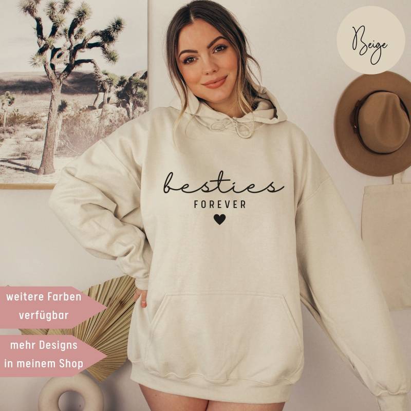 Geschenk Für Beste Freundin Oversized Hoodie Bff Geschenke Frauen Bestie Damen Kapuzenpullover Personalisiert von UnikatUniversum