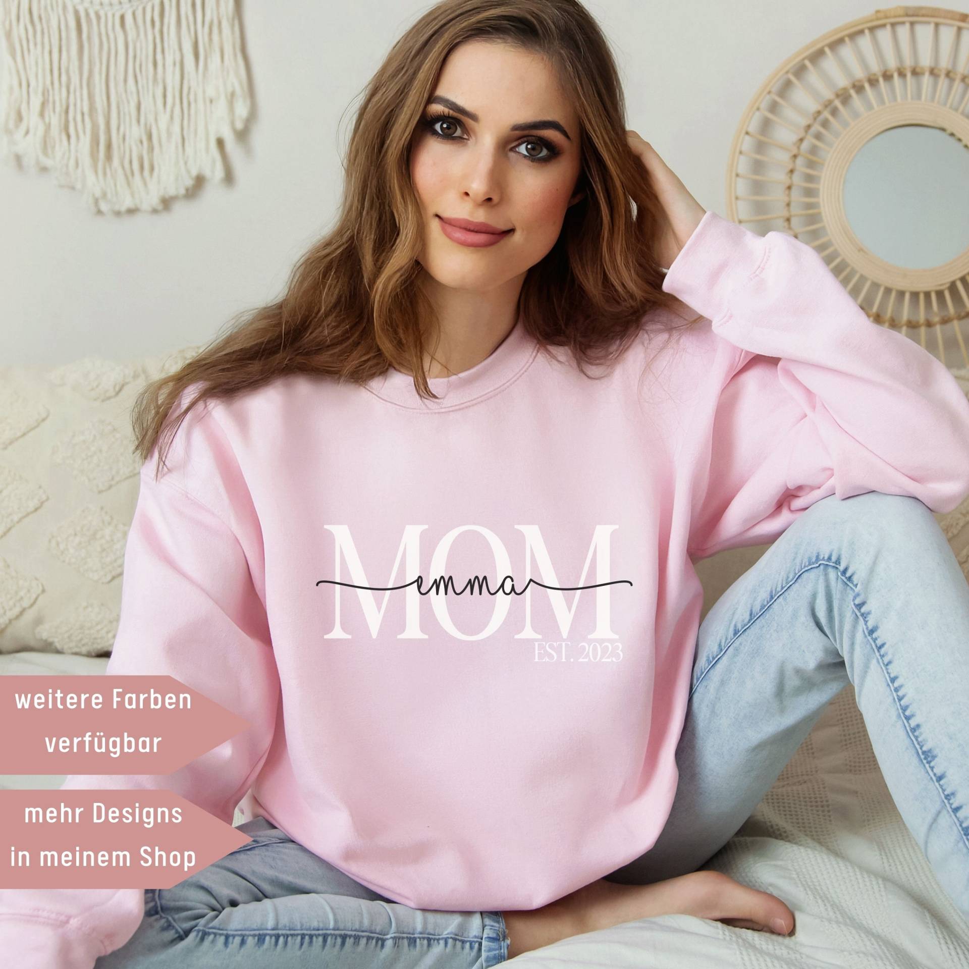 Mama Pullover, Muttertagsgeschenk, Personalisierte Geschenke Mama, Mom Muttertag Geschenk Geburt, Geburtstagsgeschenk von UnikatUniversum