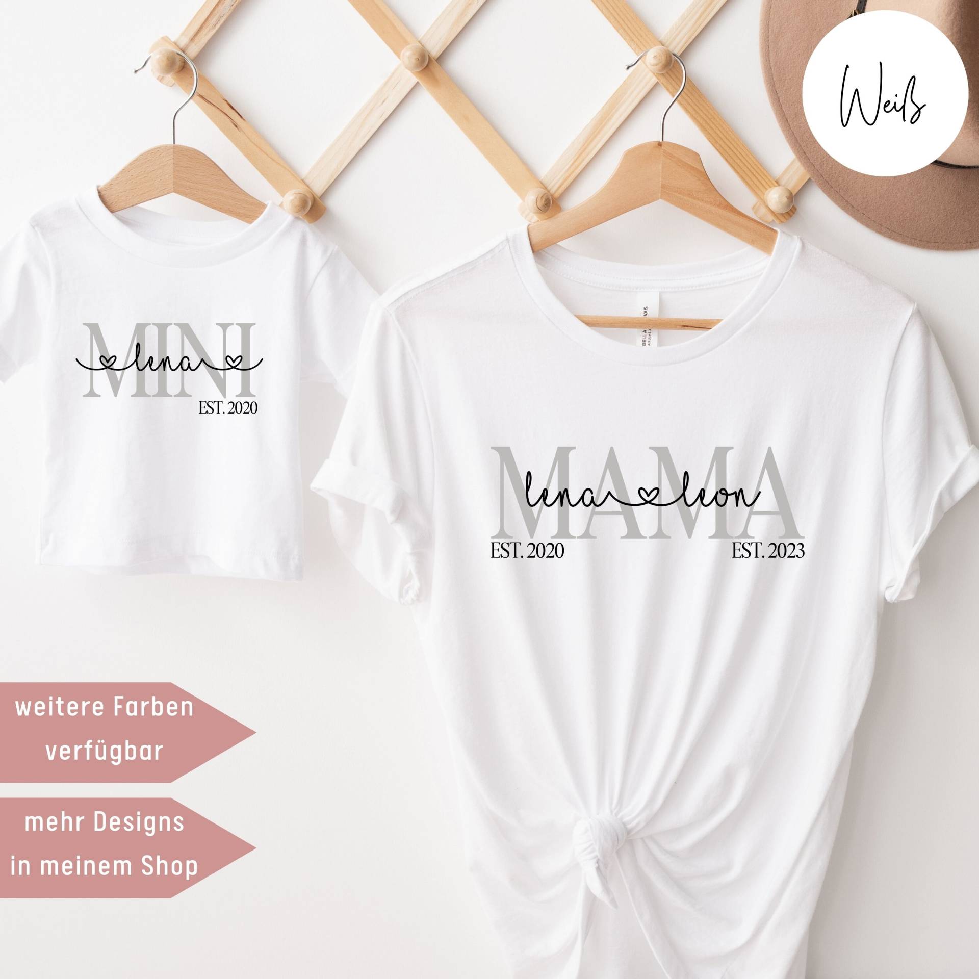 Partnerlook Mutter Tochter, Geschenke Zur Geburt, Mama Tochter Outfit Mini Me, Geschenk Muttertag Babyparty Geschenke von UnikatUniversum