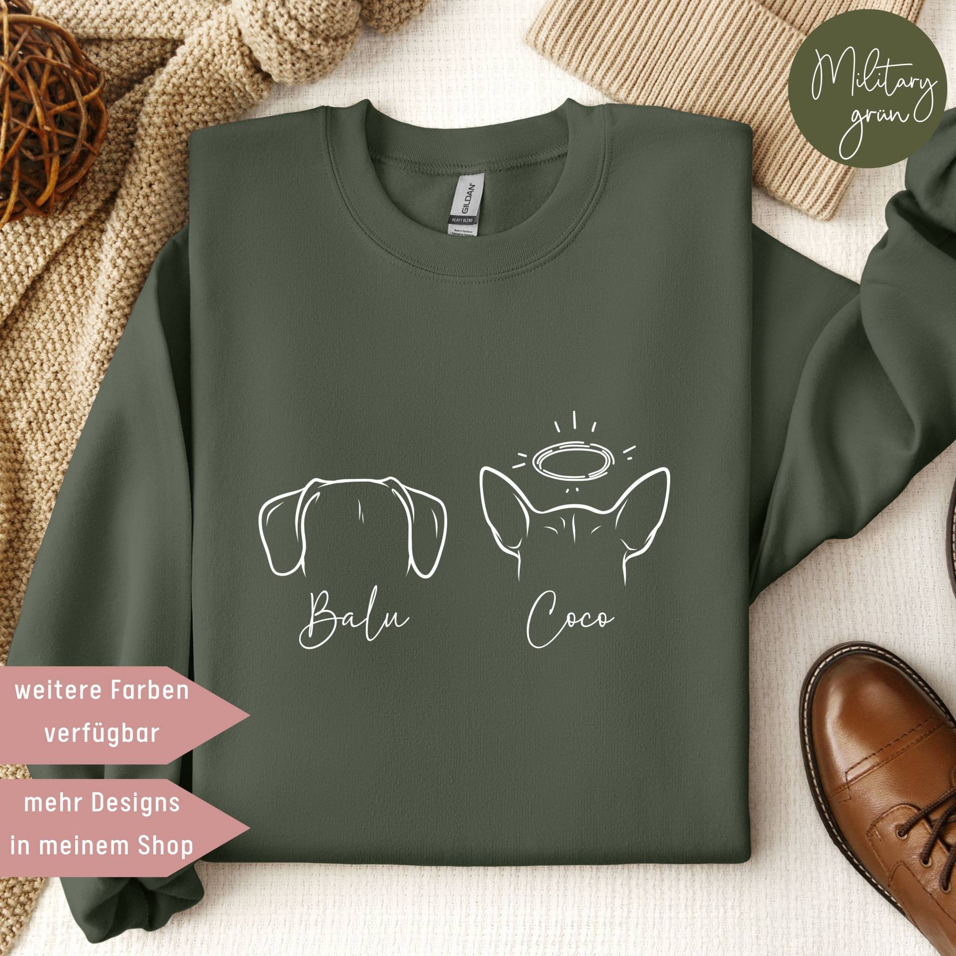 Personalisierte Pullover, Geschenke Für Hundebesitzer, Hundeliebhaber Geschenk, Hundeportrait, Dog Mom Dad, Weihnachtsgeschenk Hundebesitzer von UnikatUniversum