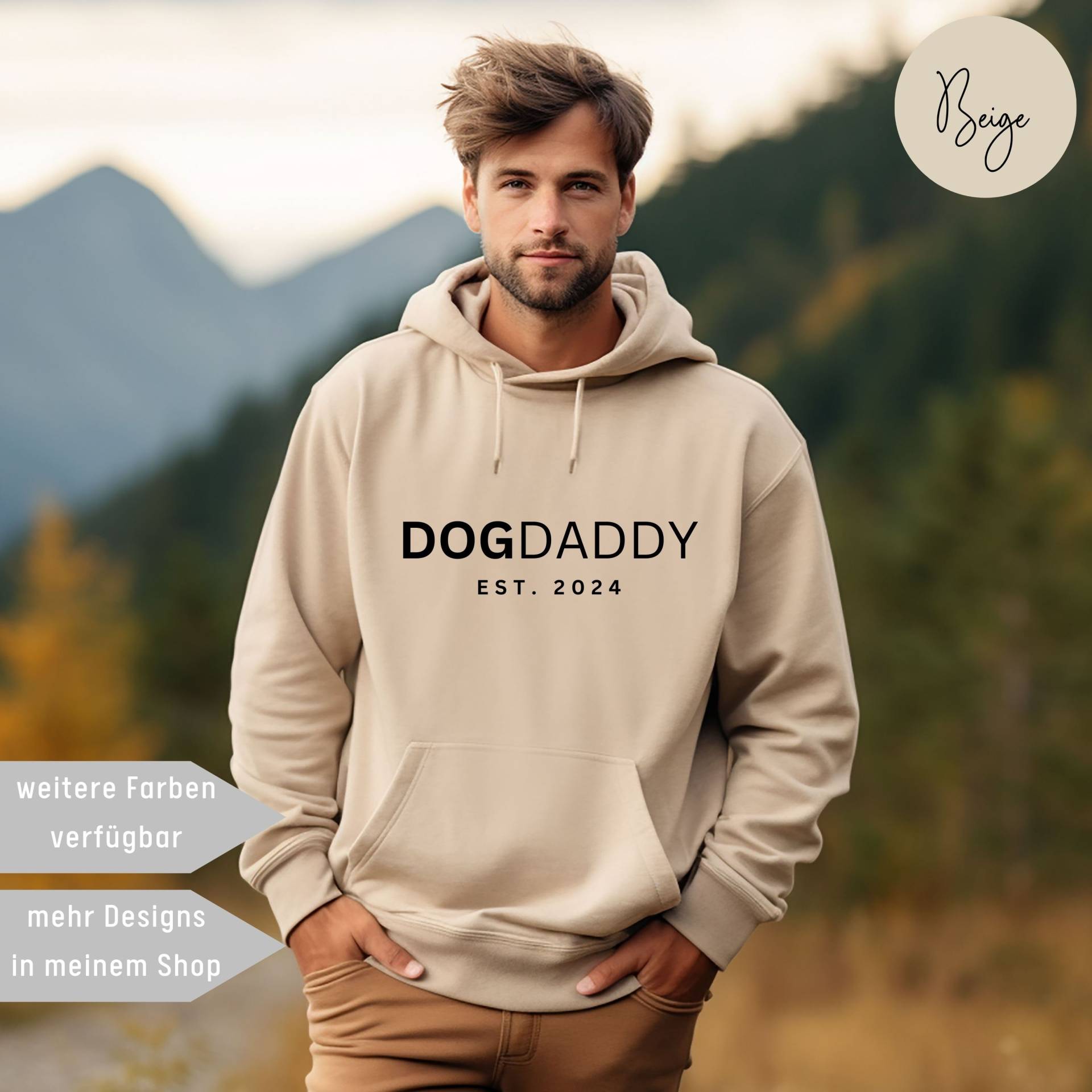 Personalisierter Hoodie Dog Daddy, Weihnachtsgeschenk Hundebesitzer, Hundeliebhaber Sweatshirt, Dad Pulli, Geschenkideen Hundebesitzer von UnikatUniversum