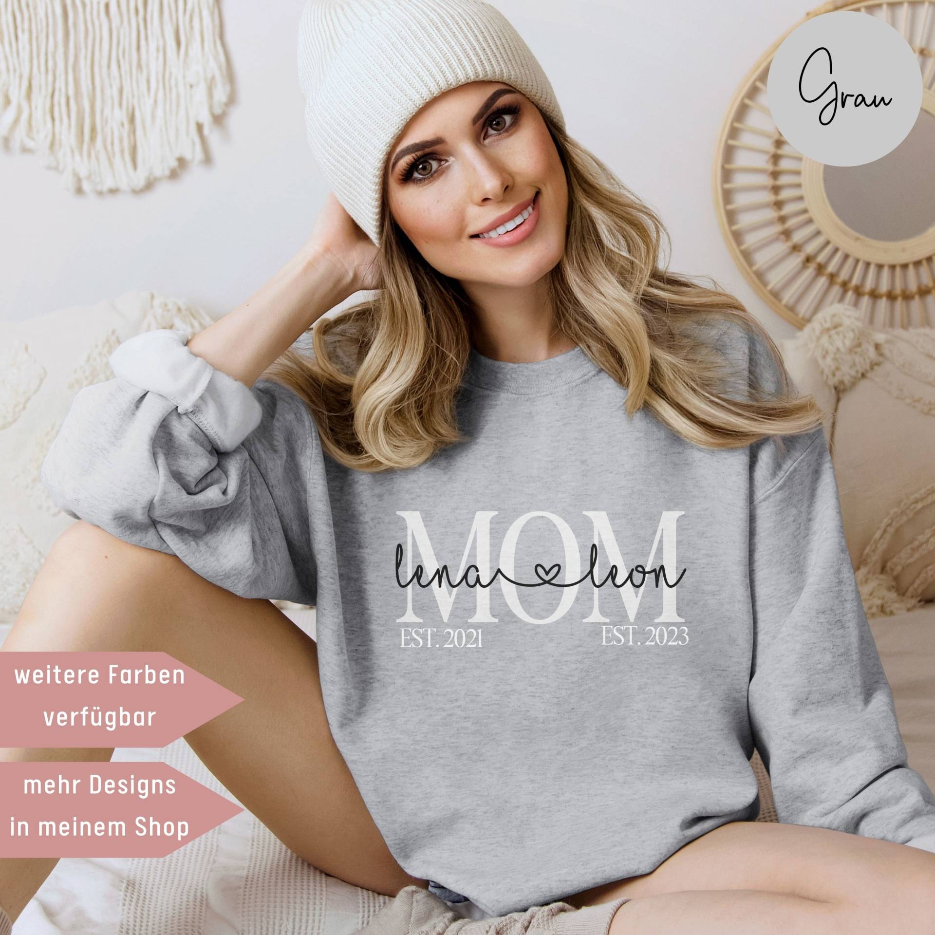 Personalisierter Mama Pullover, Geschenke Für Muttertagsgeschenk, Geburtstagsgeschenk Geschenk Muttertag, Mom Pulli, Pullover von UnikatUniversum