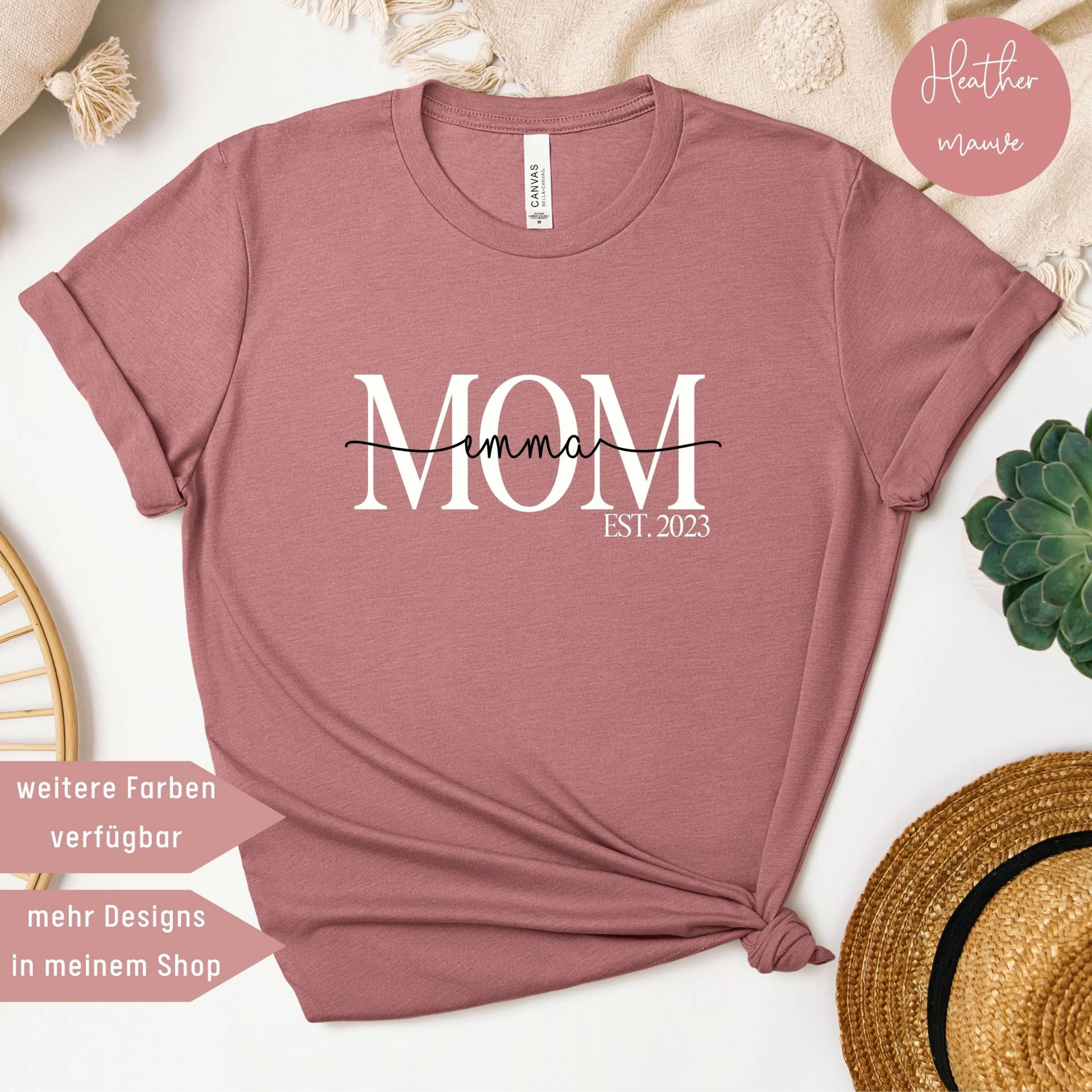 Personalisiertes Mama T-Shirt, Geschenke Für Muttertagsgeschenk Geburtstagsgeschenk Geschenk Muttertag, Beste Mama, Coole T-Shirts von UnikatUniversum