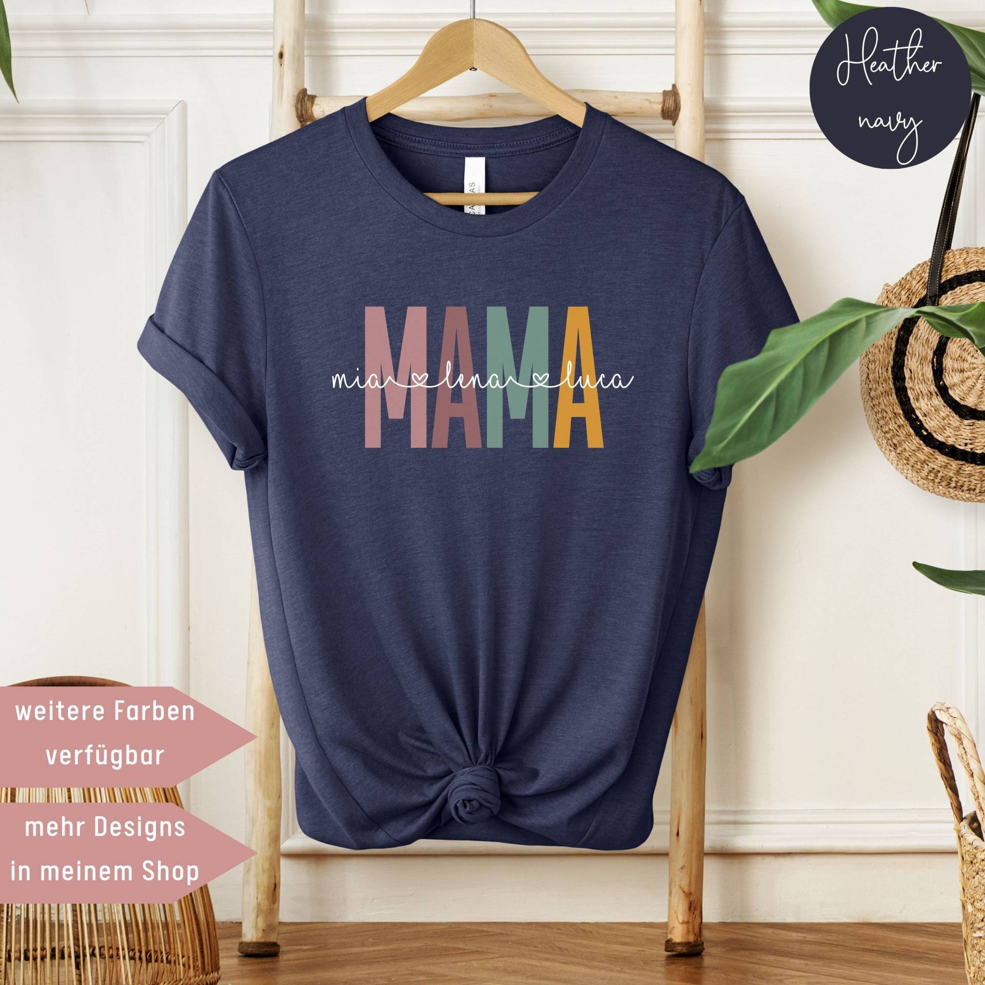 Personalisiertes Mama T-Shirt Muttertagsgeschenk Mama, Coole Shirt, Geschenk Babyparty, Schwangerschaftsverkündung Geburt von UnikatUniversum