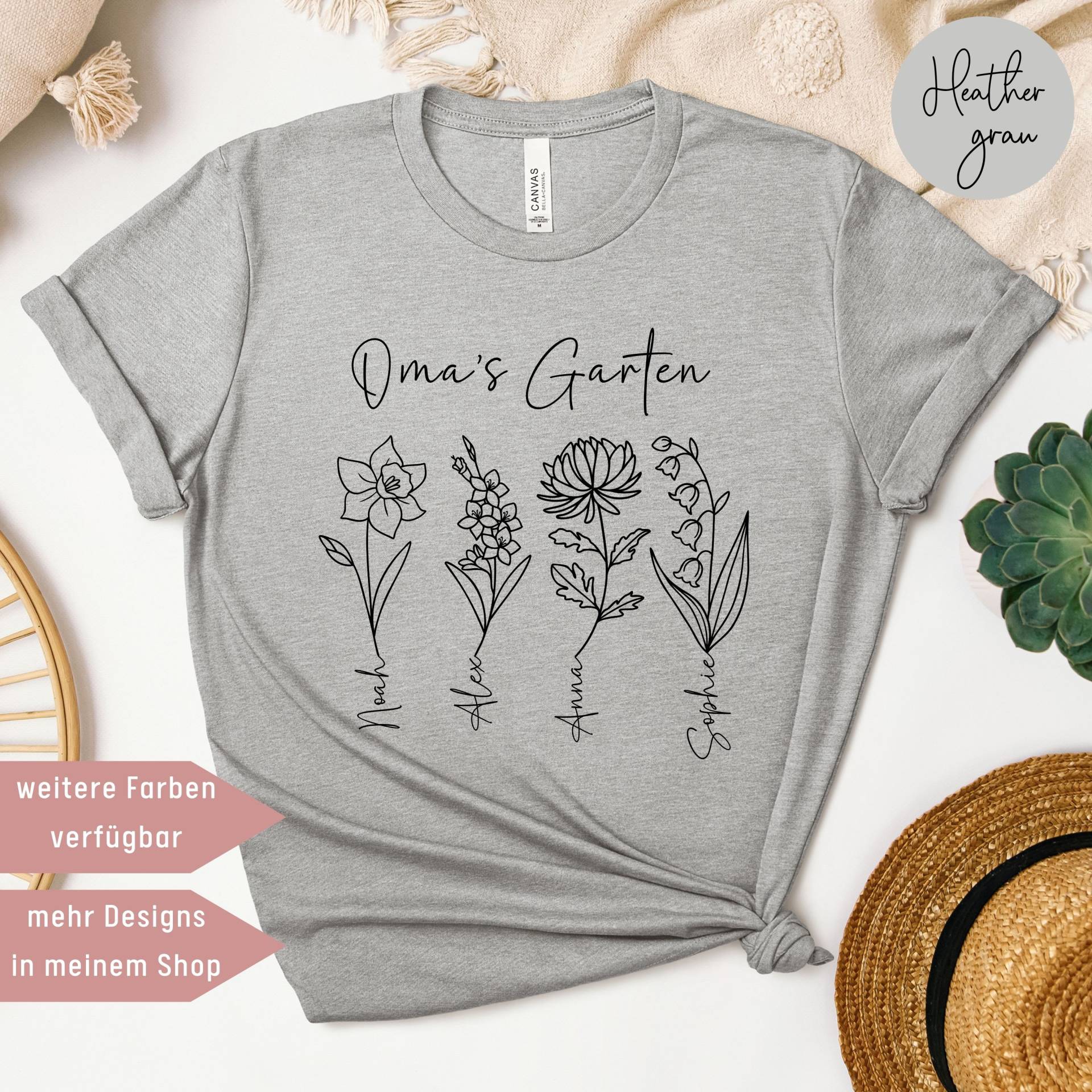 Personalisiertes Oma T-Shirt Mit Geburtsblumen Der Enkel Und Name Oma, Geschenke Für Muttertagsgeschenk, Ostergeschenke, Beste Personalisiertes Oma T-Shirt Mit Geburtsblumen Der Enkel Und Name Oma, Geschenke Für Muttertagsgeschenk, Ostergeschenke, Beste von UnikatUniversum