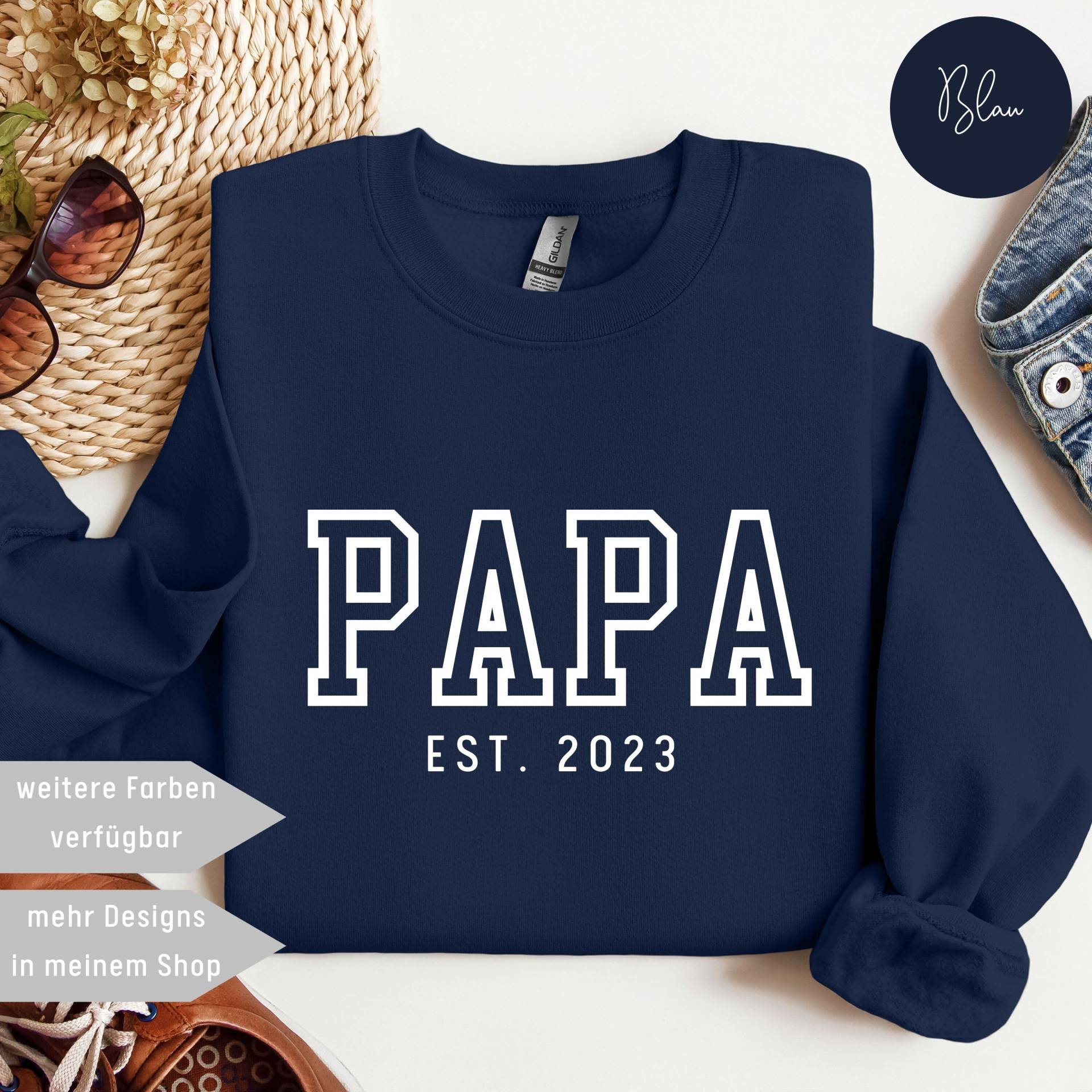 Personalisiertes Papa Sweatshirt, Geschenk Vatertag, Est Shirt, Weihnachtsgeschenk Papa, Für Bester Pullover von UnikatUniversum