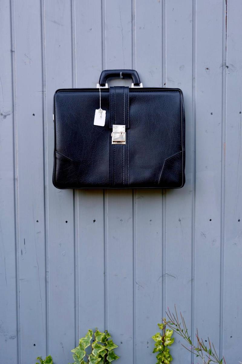 Vintage 70S Deadstock Kunstleder Aktenkoffer von UnikatVintageDE