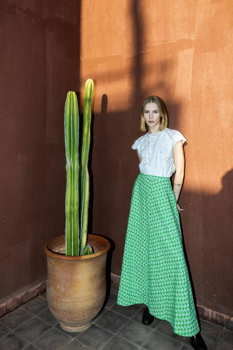 Vintage 70S High Waist Baumwolle & Viskose Blümchen Maxirock - Xs von UnikatVintageDE