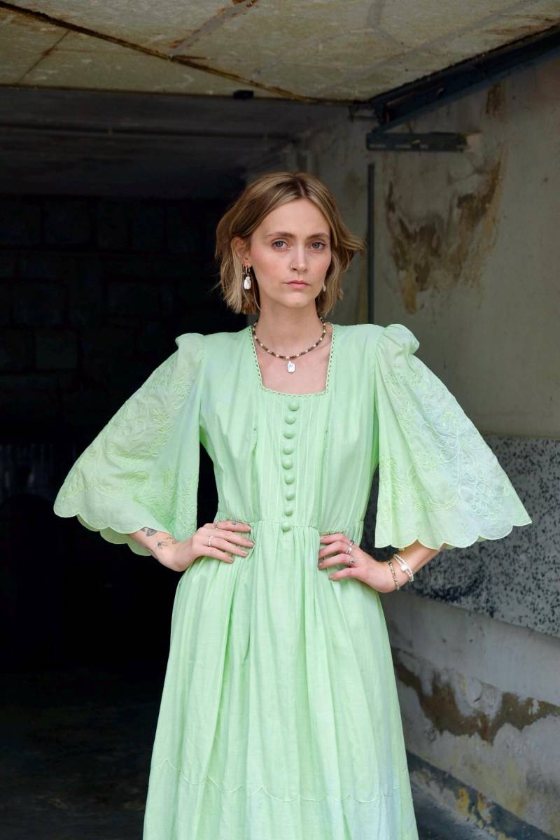 Vintage 70S Vera Mont Paris Boho Stickerei Kleid - Xs von UnikatVintageDE