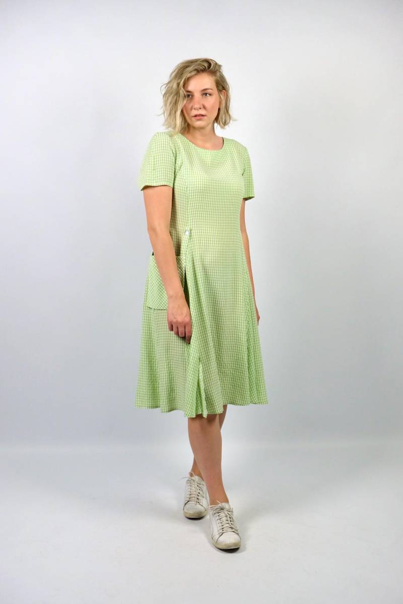 Vintage 90S Viskose Mix Karo Print Kleid - L Vintage 90S Viskose Mix Karo Print Kleid - L von UnikatVintageDE