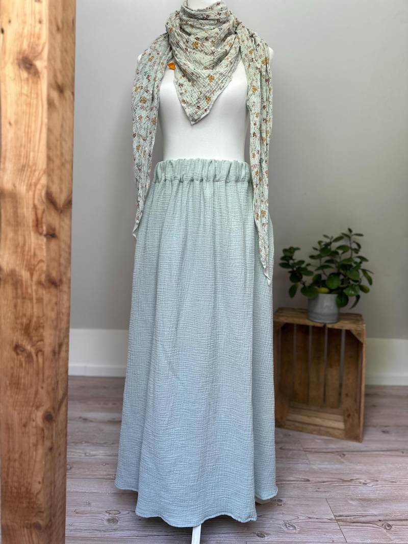 Musselin Maxi-Rock Mit Taschen Unikat(IE 13 Farben Musselin Maxi-Rock Mit Taschen Unikat(IE 13 Farben von UnikatieShop