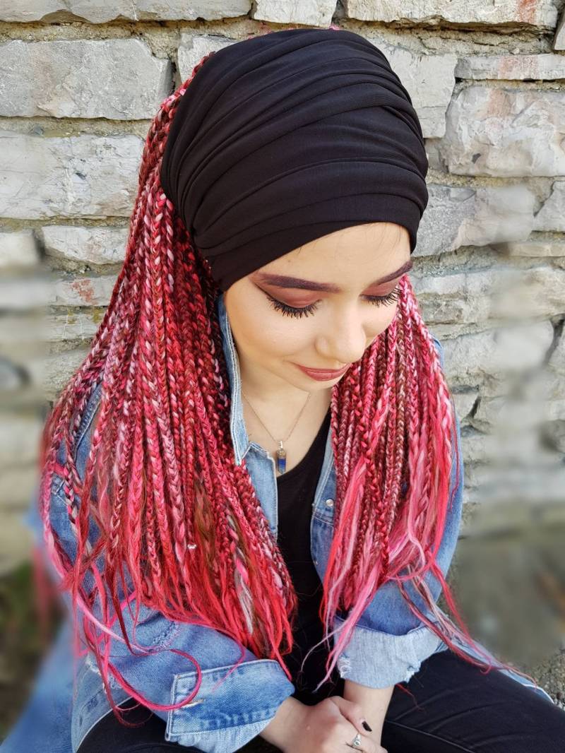 Schwarzer Kopftuch, Schwarzer Turban, Jersey Stirnband, Schal, Kopf Wickeln, Breite Schwarze Scrunch Baumwolle Yoga Stirnband von Unikatina