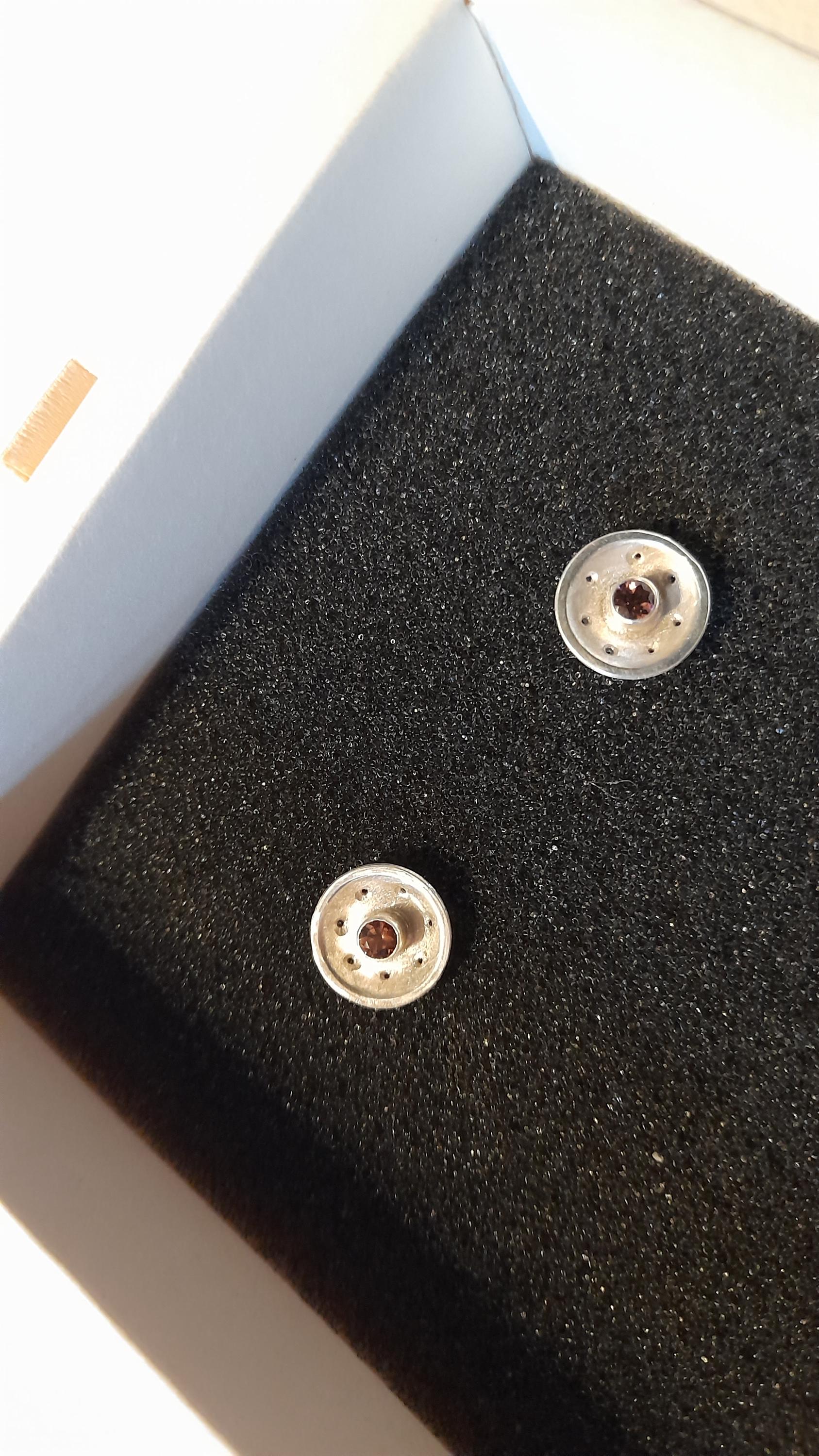 Wunderschöne Ohrstecker 925 Silber, Turmalin Rosa Rund von UnikatschmuckFreche