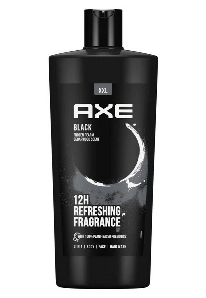 Unilever Fußmaske Axe Duschgel XXL Black 0,7L Shampoo 3in1 Haarwäsche Körperpflege Haut von Unilever