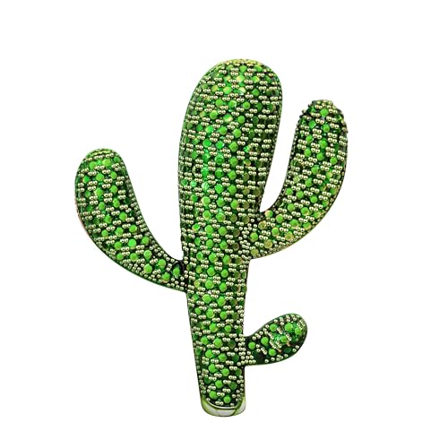 Unimooie Grüne Kaktus Brosche Damen - Metall Kaktus mit Emaille-Oberfläche - Stilvolle Vintage Anstecknadel für Schal & Kleidung von Unimooie