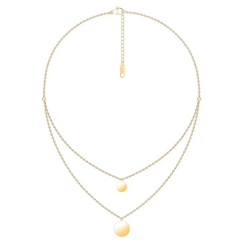 Unimooie Mode und Universelle Halskette Premium Layering Halskette Wasserdicht Beständig Titanstahl Halskette Komfortable und Langlebige Kette Geschenk für Frauen Damen Geburtstage Strände Urlaub von Unimooie