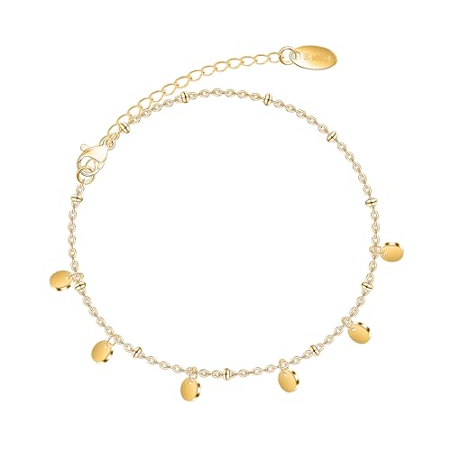 Unimooie Wasserdicht Beständig Edelstahl Fußkette Komfortable und Langlebige Fußkette Geschenk für Frauen Damen Mode und Universelle Fußkettchen Geburtstage Strände Urlaub Verstellbare Fußkette von Unimooie