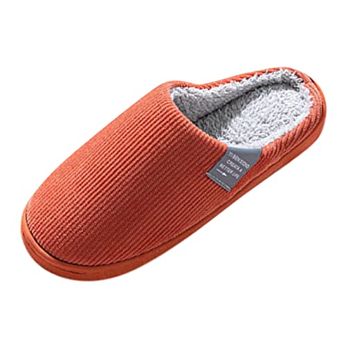 Uninevp Damen-Hausschuhe Winter Pantoffeln Memory Foam Anti Rutsch Pantoffeln Hüttenschuhe Plüsch Warme Paare Slippers Hausschuhe Haushalt Herren Drinnen Geschenk Für Männer von Uninevp