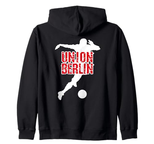 Union Eisern Fußball Kicken Fan Berlin Herren rot Weiss Kapuzenjacke von Union Eisern Fussball Kicken Fan Outfit Berlin