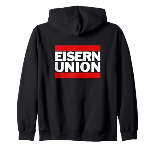 Union Eisern Fußball Kicken Fan Berlin Herren rot Weiss Kapuzenjacke von Union Eisern Fussball Kicken Fan Outfit Berlin