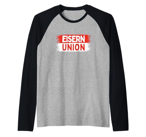 Union Eisern Fußball Kicken Fan Berlin Herren rot Weiss Raglan von Union Eisern Fussball Kicken Fan Outfit Berlin