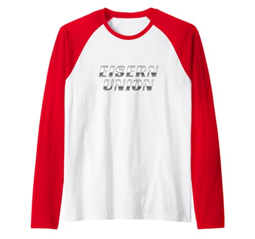Union Eisern Fußball Kicken Fan Berlin Herren rot Weiss Raglan von Union Eisern Fussball Kicken Fan Outfit Berlin