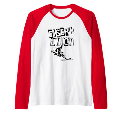 Union Eisern Fußball Kicken Fan Berlin Herren rot Weiss Raglan von Union Eisern Fussball Kicken Fan Outfit Berlin