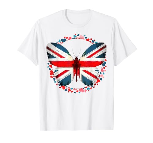 Union Jack Flagge Schmetterling für Kinder und britische Expats T-Shirt Union Jack Flagge Schmetterling für Kinder und britische Expats T-Shirt von Union Jack Flag For Women & Butterfly Union Jack