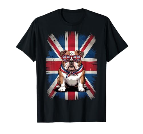 Englische Bulldogge, UK-Flagge, Union Jack, Damen, Herren, UK-Flagge T-Shirt Englische Bulldogge, UK-Flagge, Union Jack, Damen, Herren, UK-Flagge T-Shirt von Union Jack UK British Flag English Bulldog