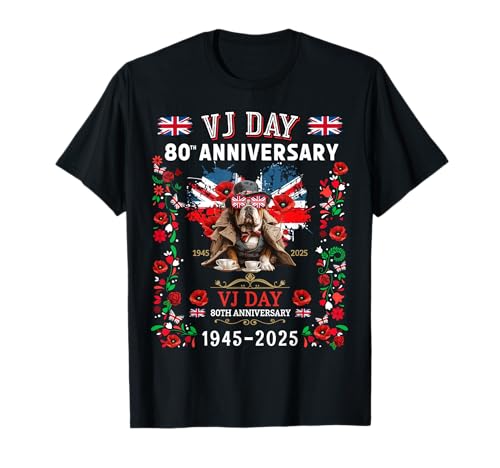 VJ Day Flag Outfit Idee für Frauen UK 80th Anniversary VJ Day T-Shirt VJ Day Flag Outfit Idee für Frauen UK 80th Anniversary VJ Day T-Shirt von Union Jack VJ Day British Bulldog Ideas For Kids