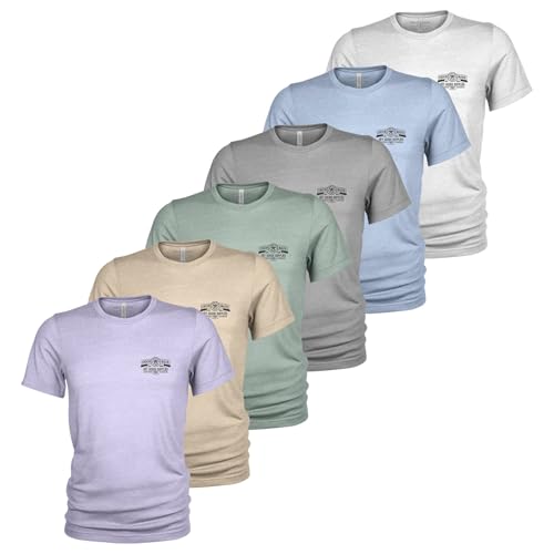 Original Raw Denim 6er Pack T-Shirt Set Lässiges T Shirt mit O-Ausschnitt von Union Made Raw Denim