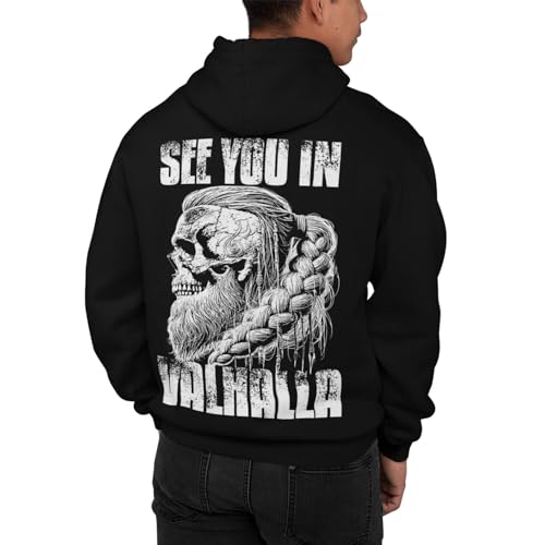 Union Made Raw Denim Wikinger Kapuzenpullover See You in Valhalla Vikings Herren Schwarz Hoodie Union Made Raw Denim Wikinger Kapuzenpullover See You in Valhalla Vikings Herren Schwarz Hoodie von Union Made Raw Denim