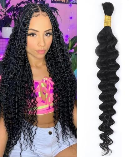 Unipearl Deep Curly Bulk Human Braiding Hair for Boho Braids 1 Bündel 50cm 20 Zoll 50g,#1B Natürliche Schwarze Water Wave Haarverlängerung für Frauen Hair Extensions Echthaar Unipearl Deep Curly Bulk Human Braiding Hair for Boho Braids 1 Bündel 50cm 20 Zoll 50g,#1B Natürliche Schwarze Water Wave Haarverlängerung für Frauen Hair Extensions Echthaar von Unipearl